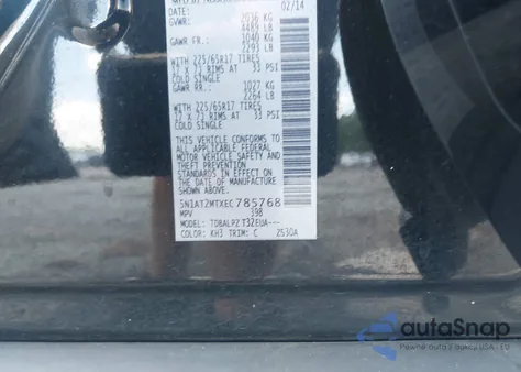 2014 Nissan Rogue S из США, поврежденный, VIN 5N1AT2MTXEC785768